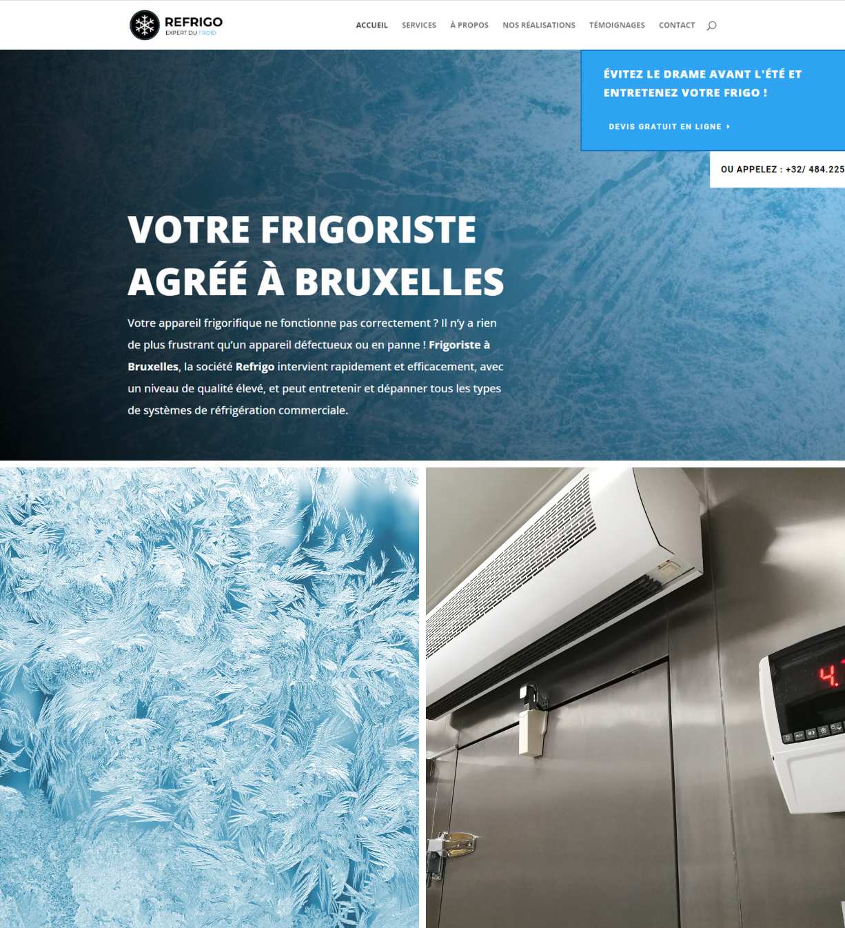 création de site web pour refrigo