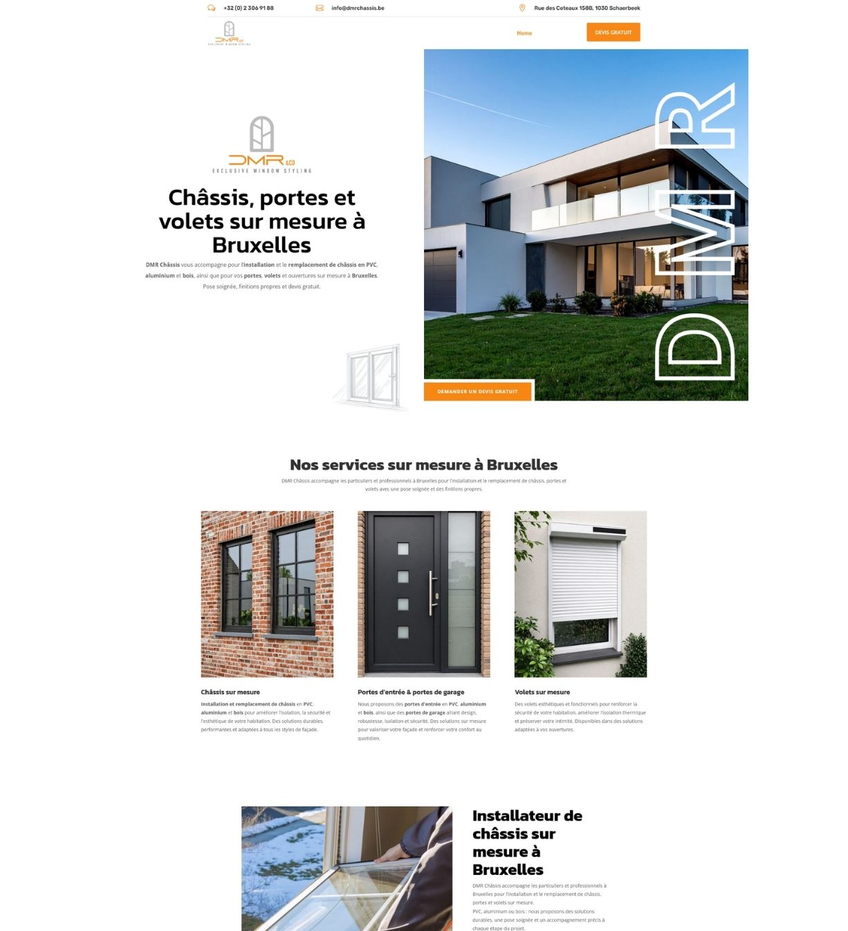 Création d’un site SEO local pour une entreprise de châssis sur mesure à Bruxelles