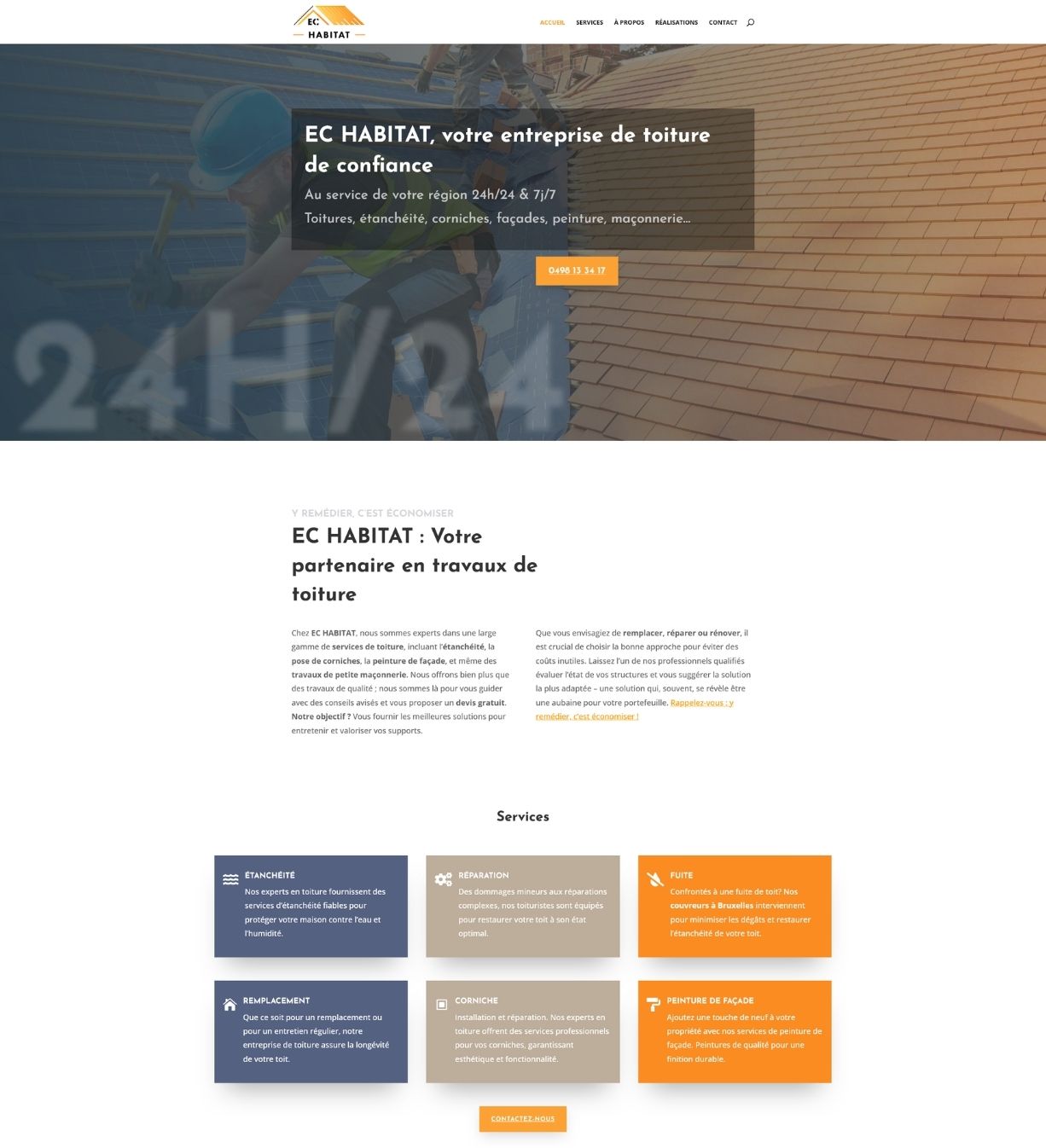 Création d’un site SEO local pour une entreprise de toiture et d’étanchéité à Bruxelles