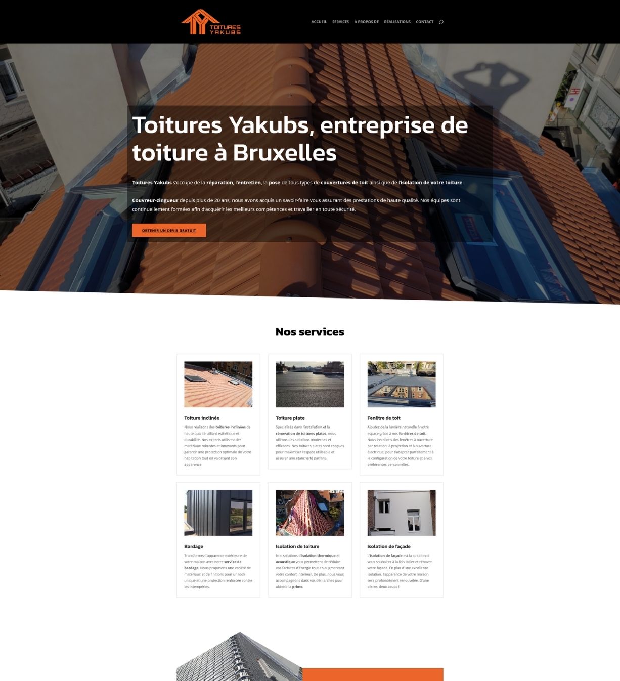 Création d’un site SEO local pour une entreprise de toiture et d’isolation à Bruxelles