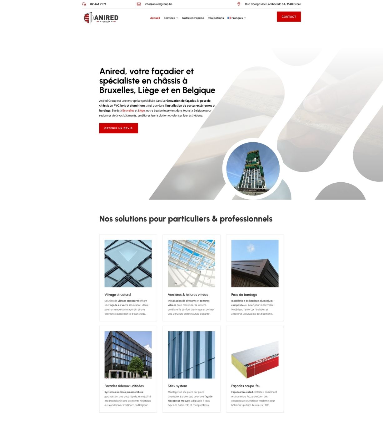 Création d’un site SEO pour une entreprise de services techniques et de bâtiment en Belgique