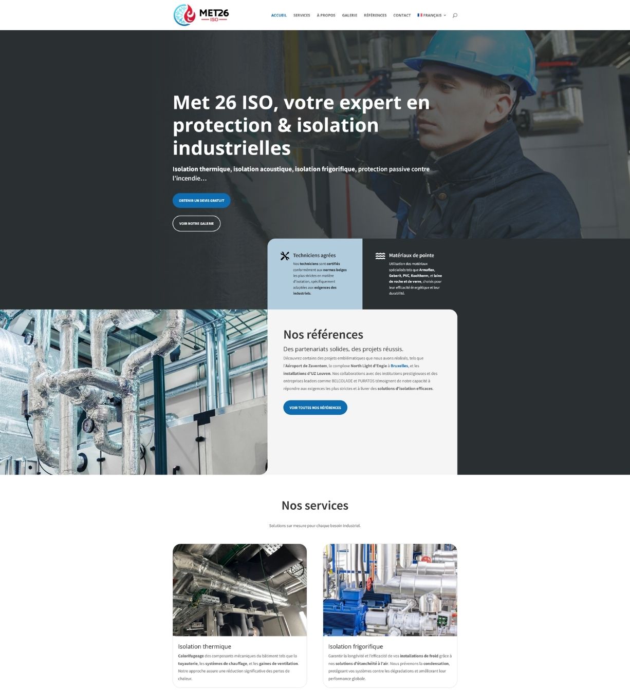 Création d’un site SEO pour une entreprise d’isolation industrielle active en Belgique