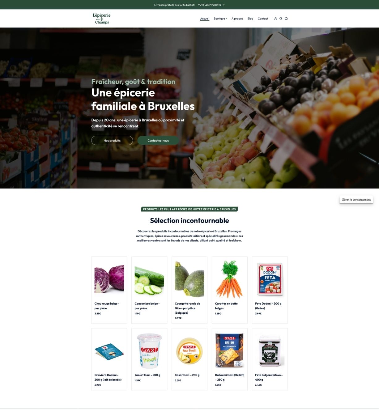 Création d’un site e-commerce SEO pour une épicerie locale à Bruxelles