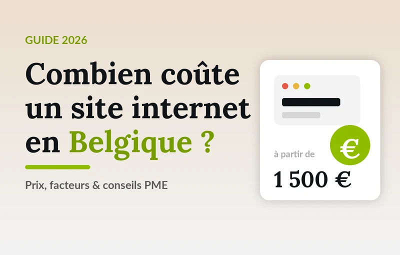 Combien coûte un site internet en Belgique en 2026
