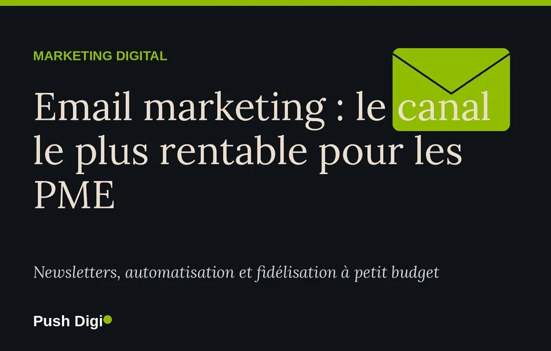 Email marketing pour PME : le canal le plus rentable, newsletters et automatisation