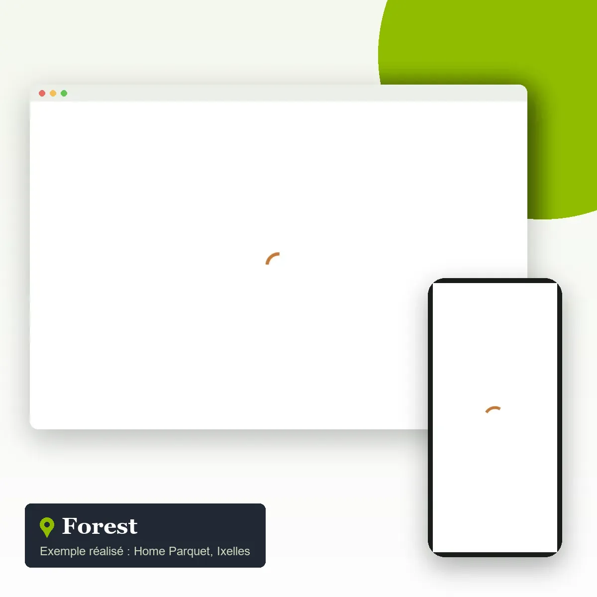 Création de site internet à Forest : exemple du site de Home Parquet, parqueteur à Ixelles, commune voisine