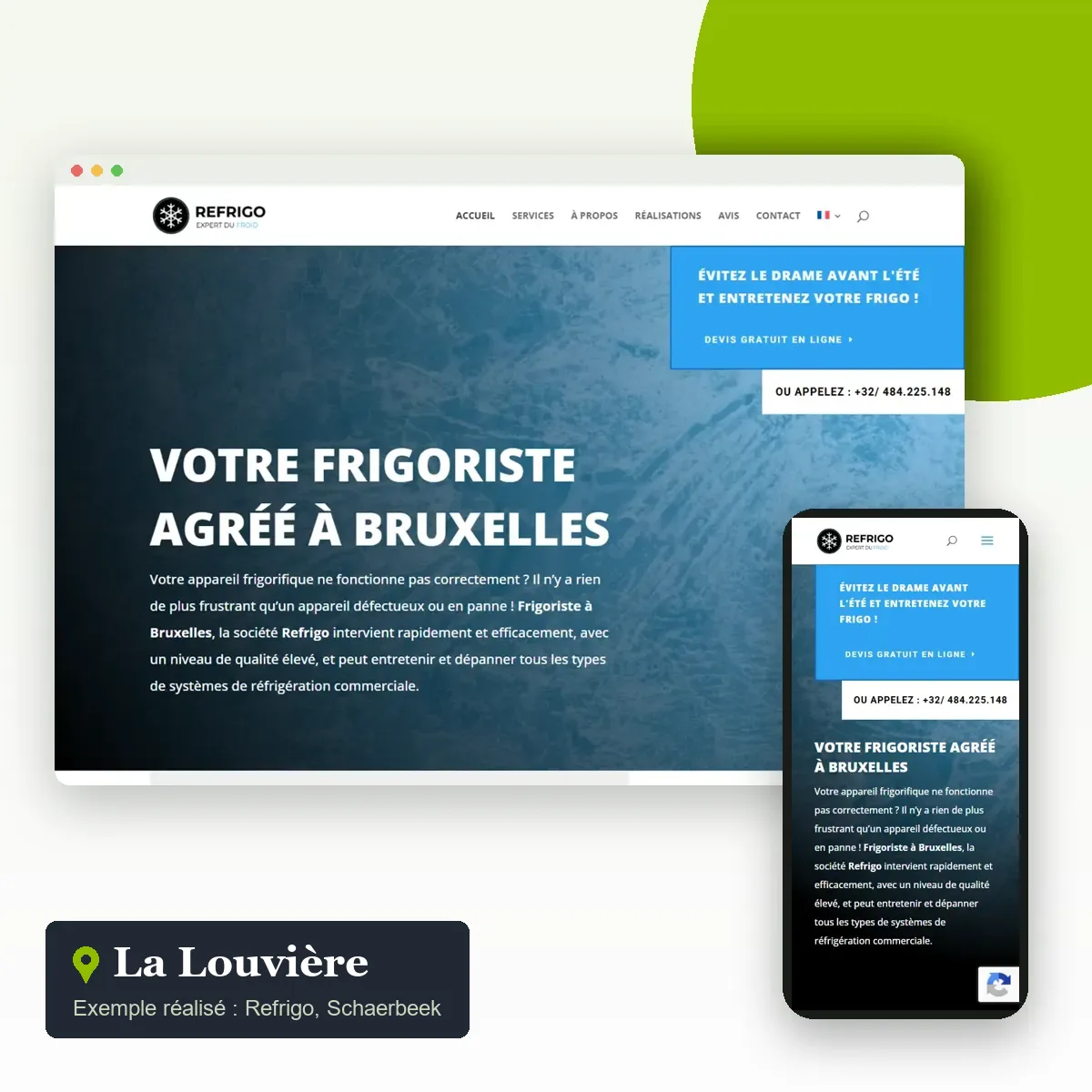 Création de site internet à La Louvière : exemple de site d’une entreprise de rénovation active en Hainaut (Sedys)