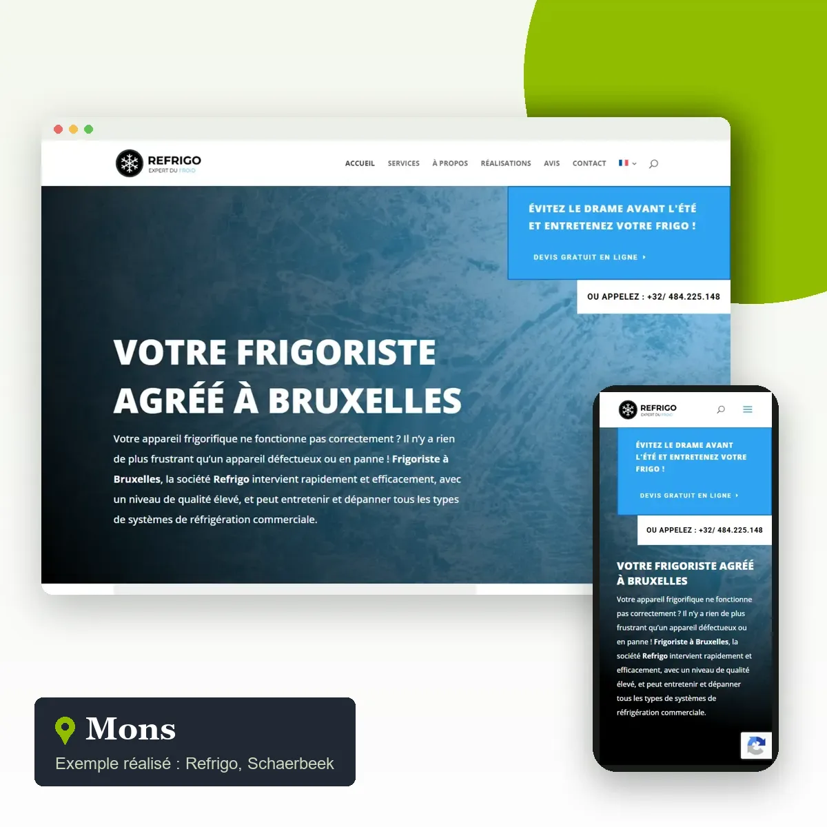 Création de site internet à Mons : exemple du site d’une entreprise wallonne de rénovation réalisé par Push Digi
