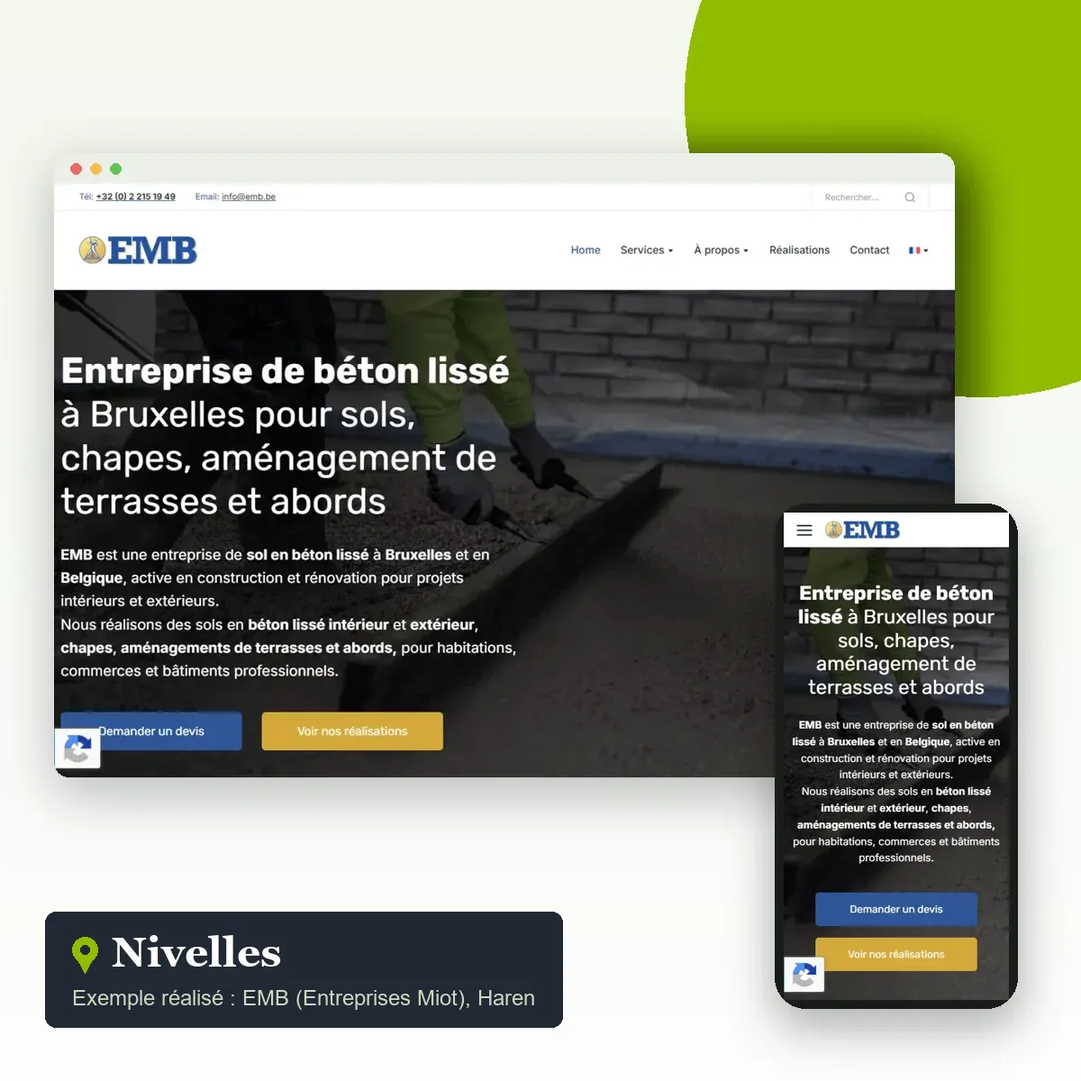 Création de site internet à Nivelles Création de site internet à Nivelles : exemple de site réalisé par Push Digi pour Sedys, entreprise de rénovation du Brabant wallon